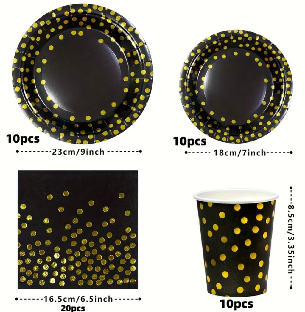Set of 50 pieces of disposable tableware