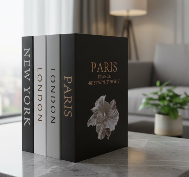 Set of 3 modern decorative books