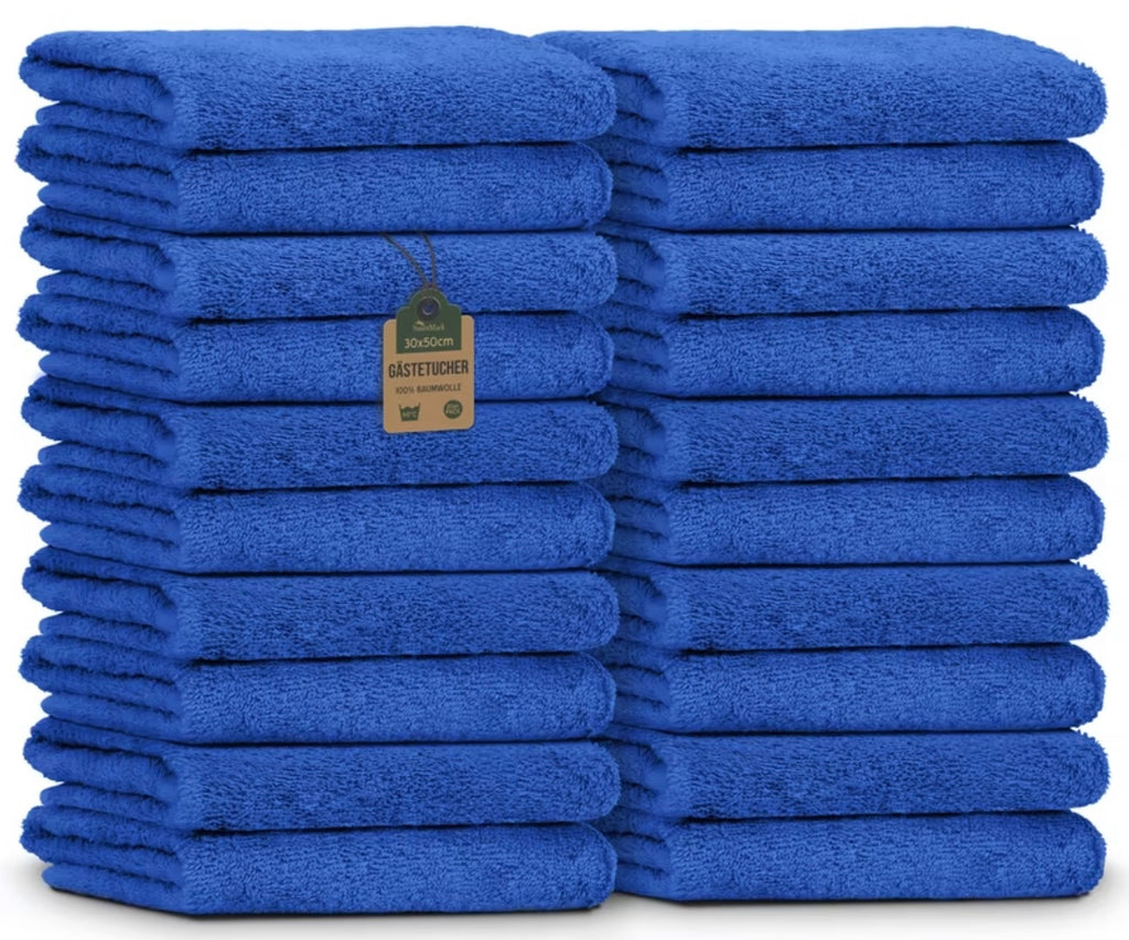 Asciugamani 30x50 cm, Confezione da 20, 100% Cotone