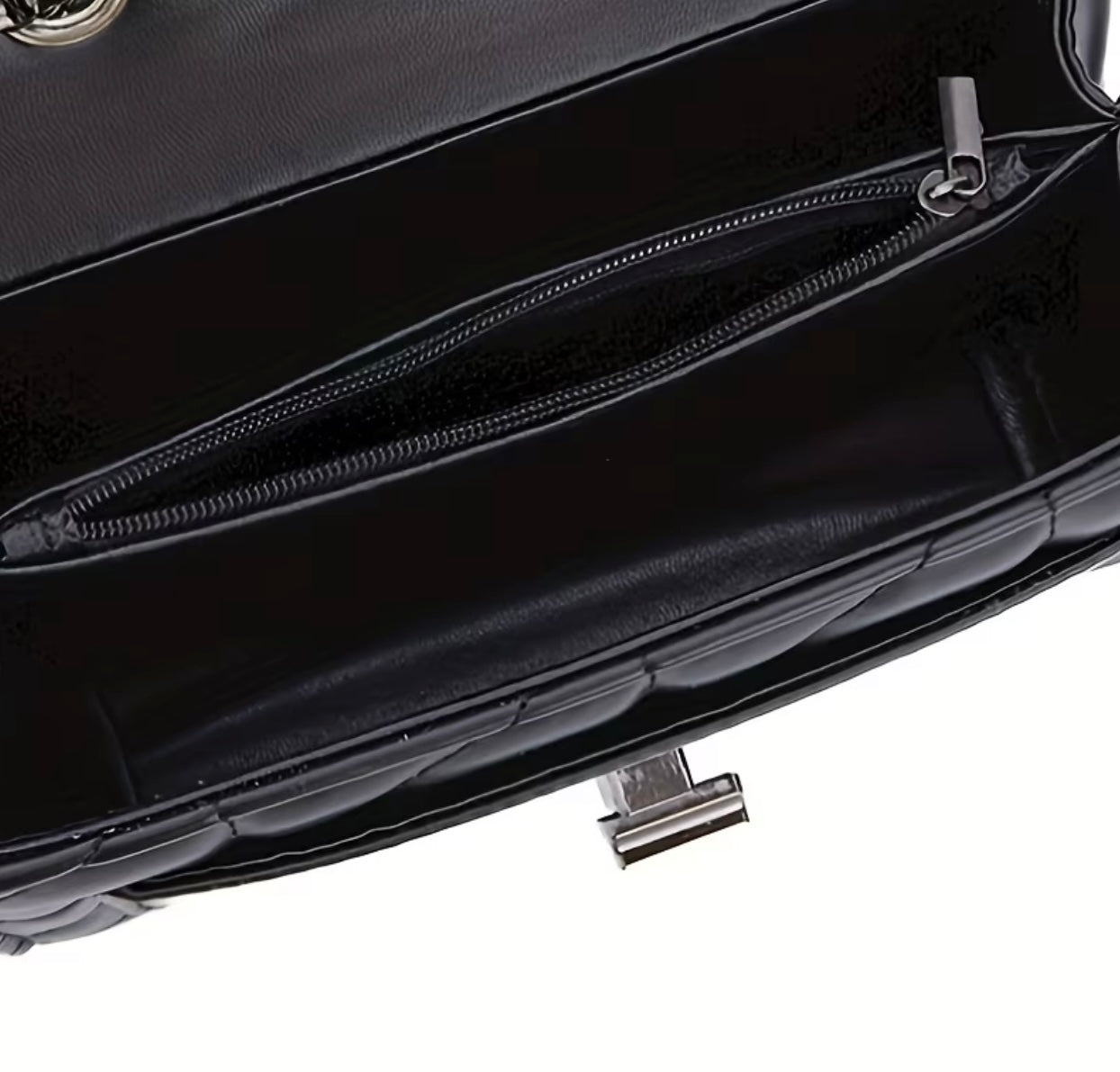 Women's black plaid shoulder bag