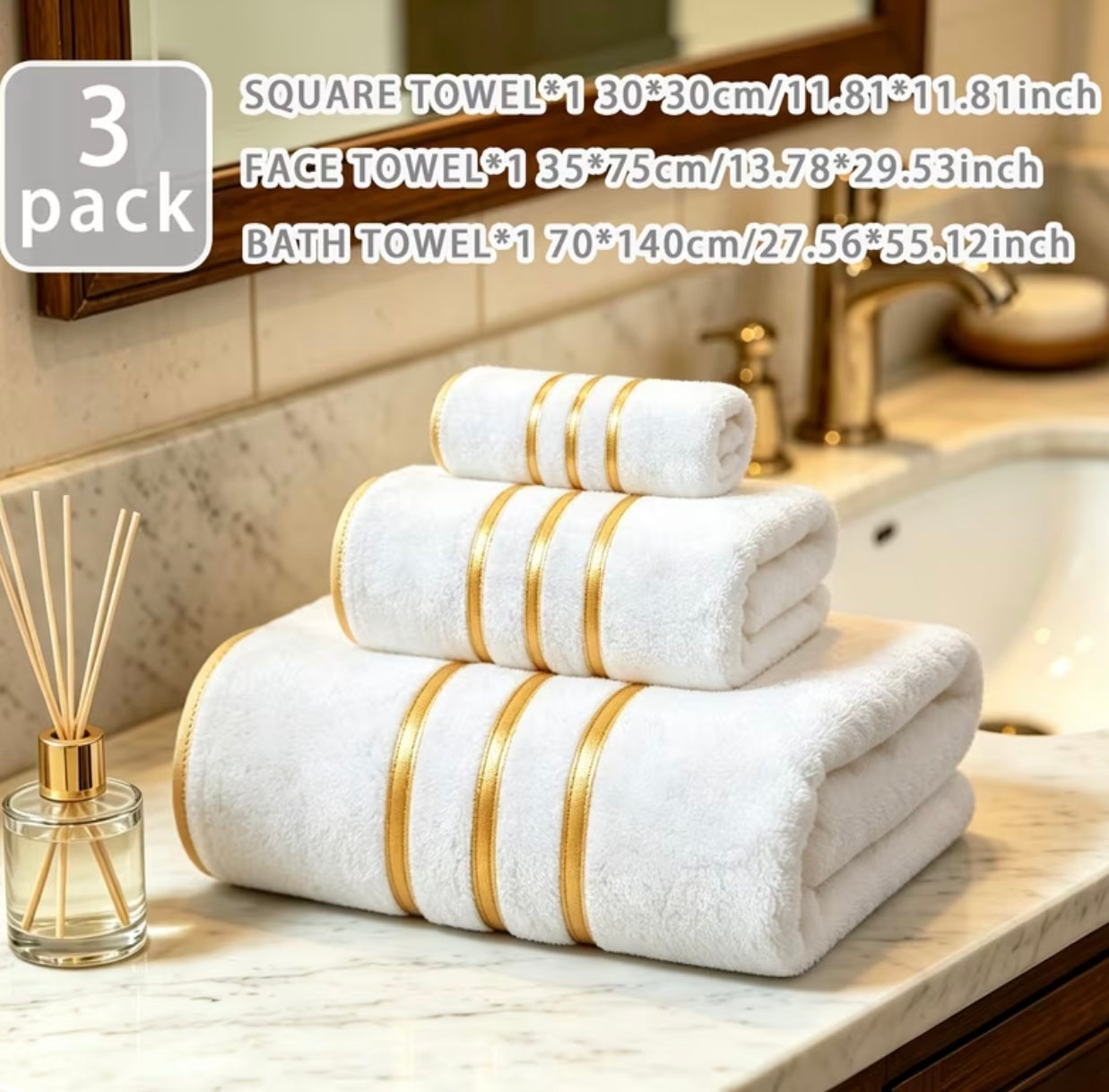 Luxury bath towel set