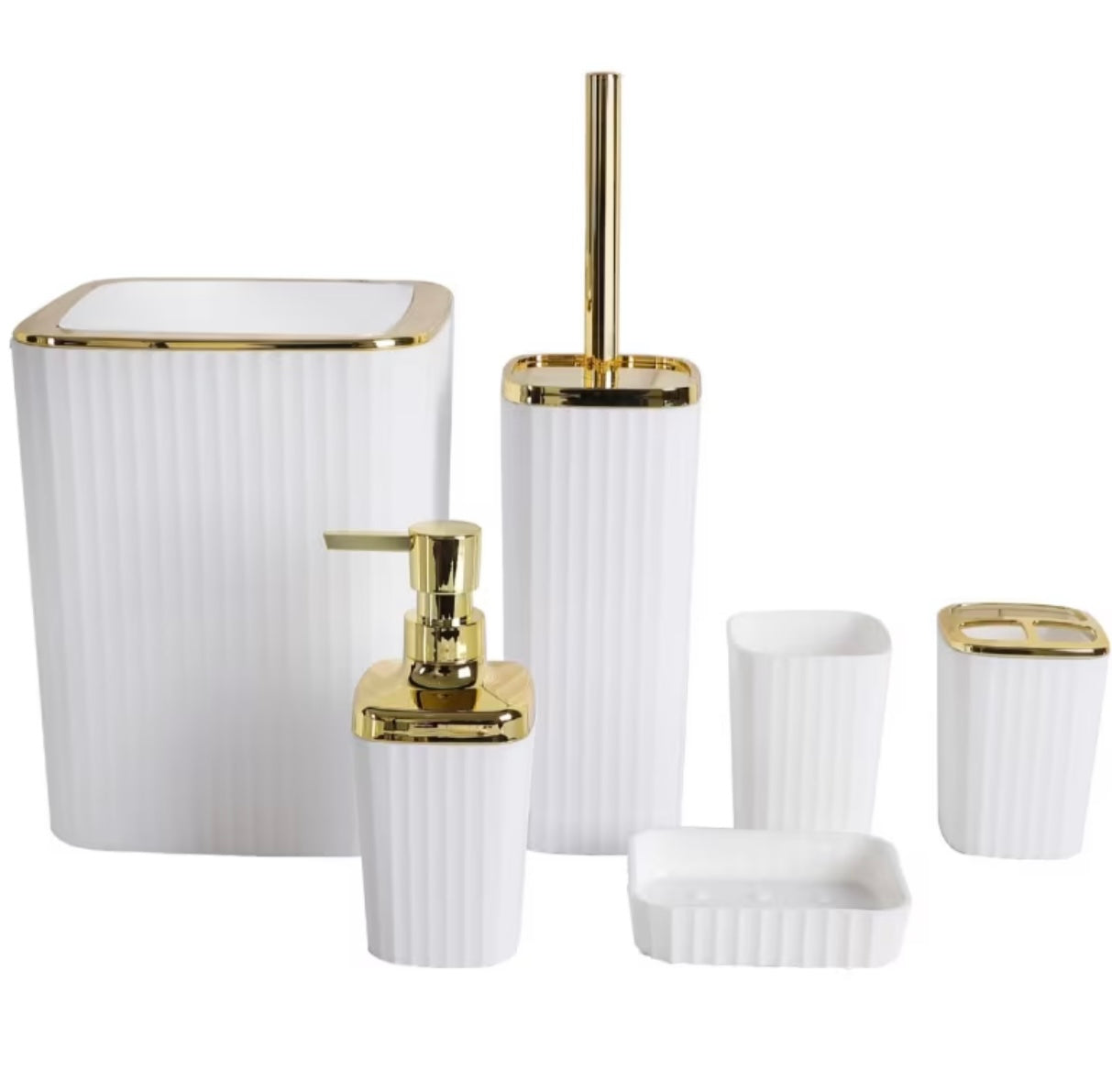 Set da 6 pezzi di accessori per il bagno