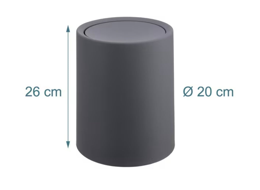 Cestino Cosmetico in Grigio Scuro - 6 Litri