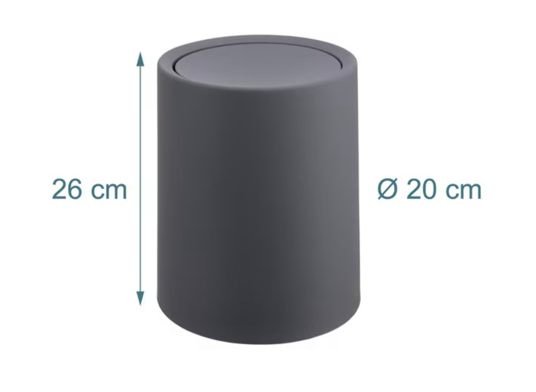 Cestino Cosmetico in Grigio Scuro - 6 Litri