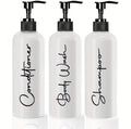 3 pieces of plastic shower bottles