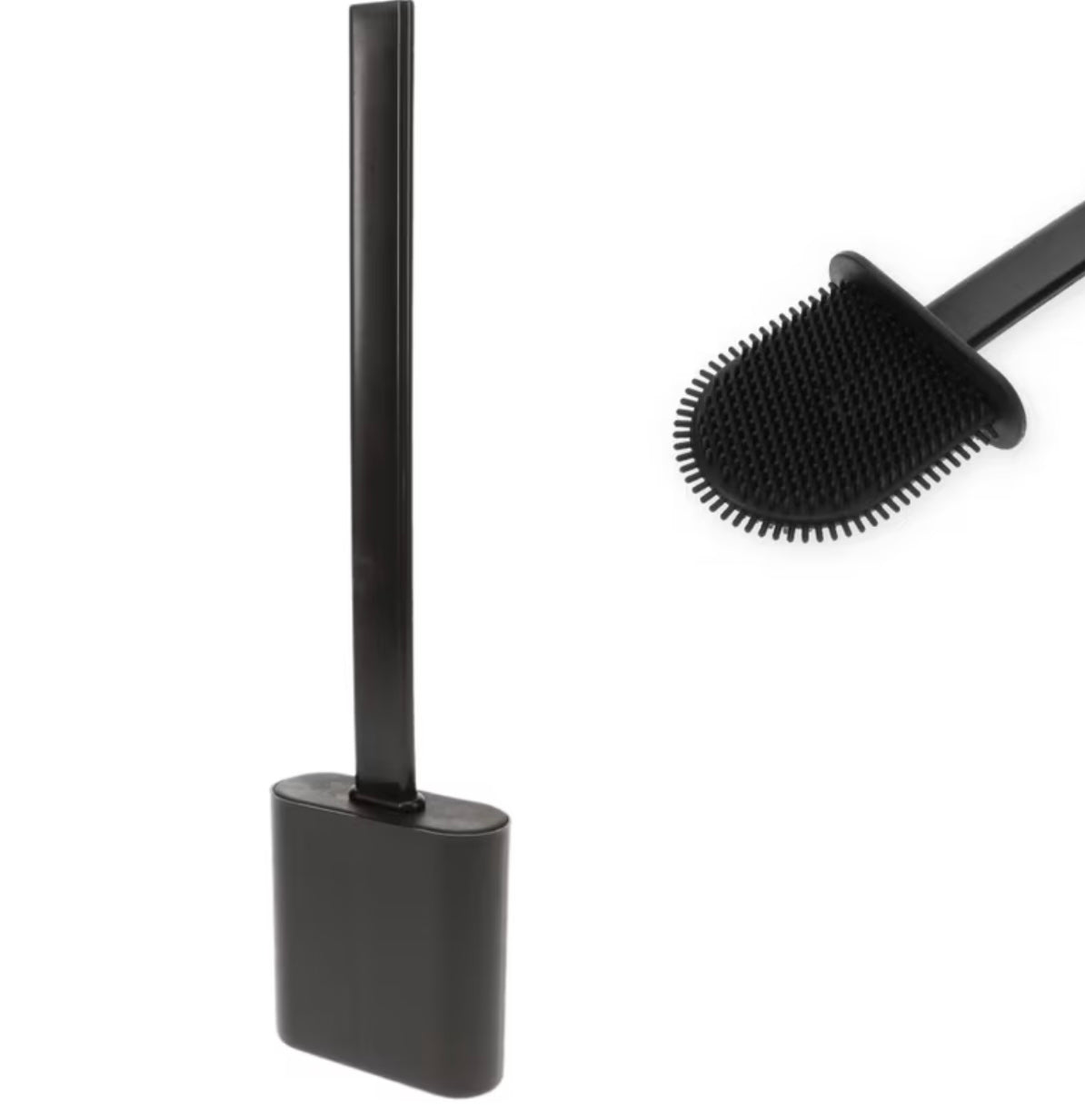 Spazzolone WC in silicone nero
