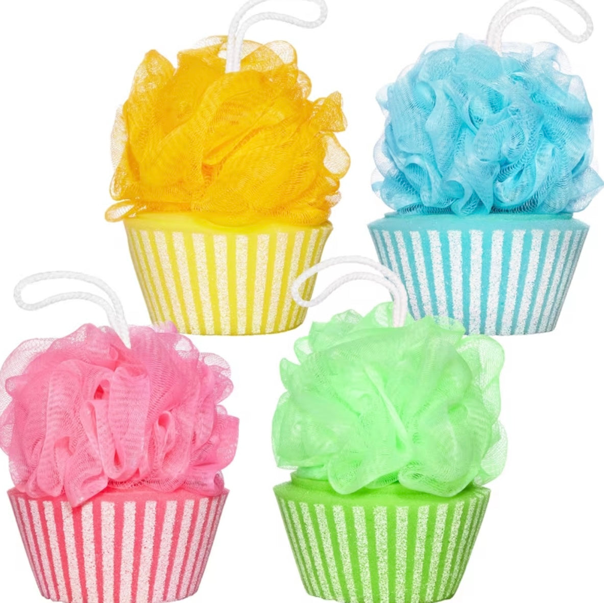 Set da 4 Pezzi Spugna da Bagno Spugna Doccia
