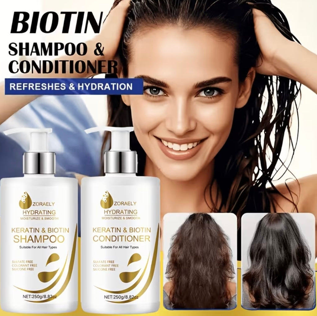 ZORAELY Hair Care Set with Keratin and Biotin