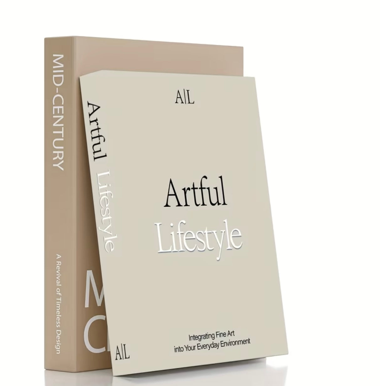 Set of 2 fake paper books for aesthetic decoration