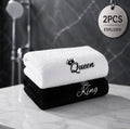 2 modern unisex bathroom towels
