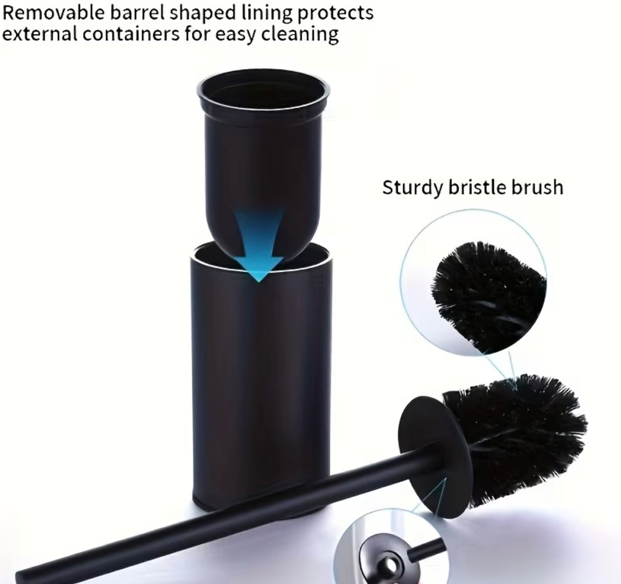 1 Set Toilet Brush with Support