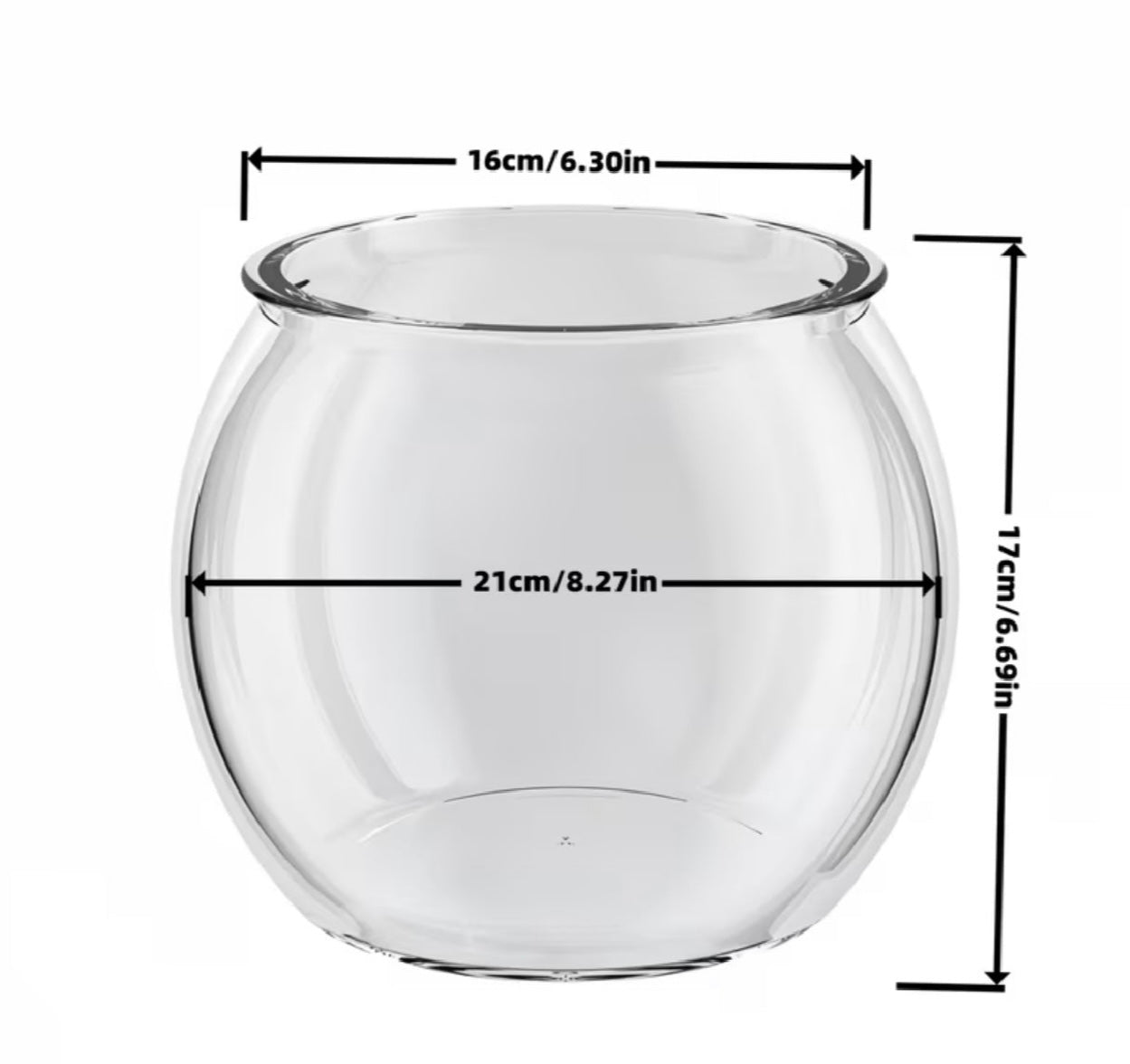 High clarity acrylic spherical aquarium