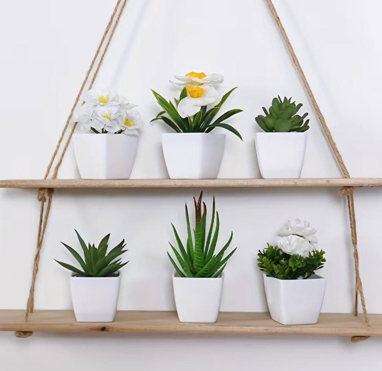 1SET-6pcs Set of Artificial Potted Plants