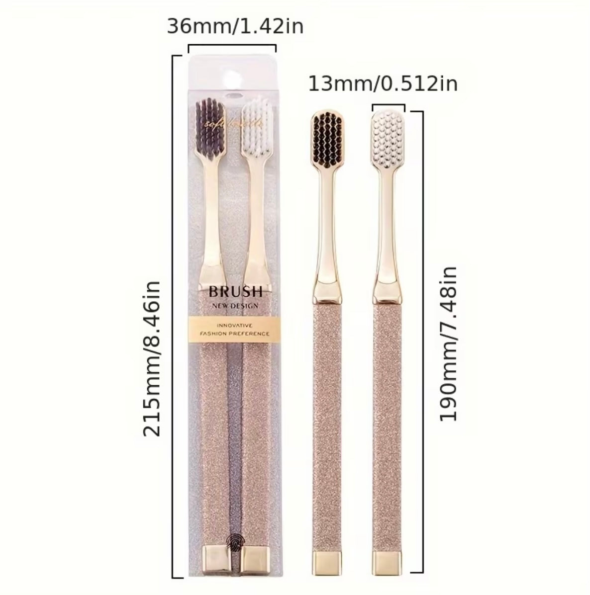 2 Pieces Luxury Toothbrush for Adults