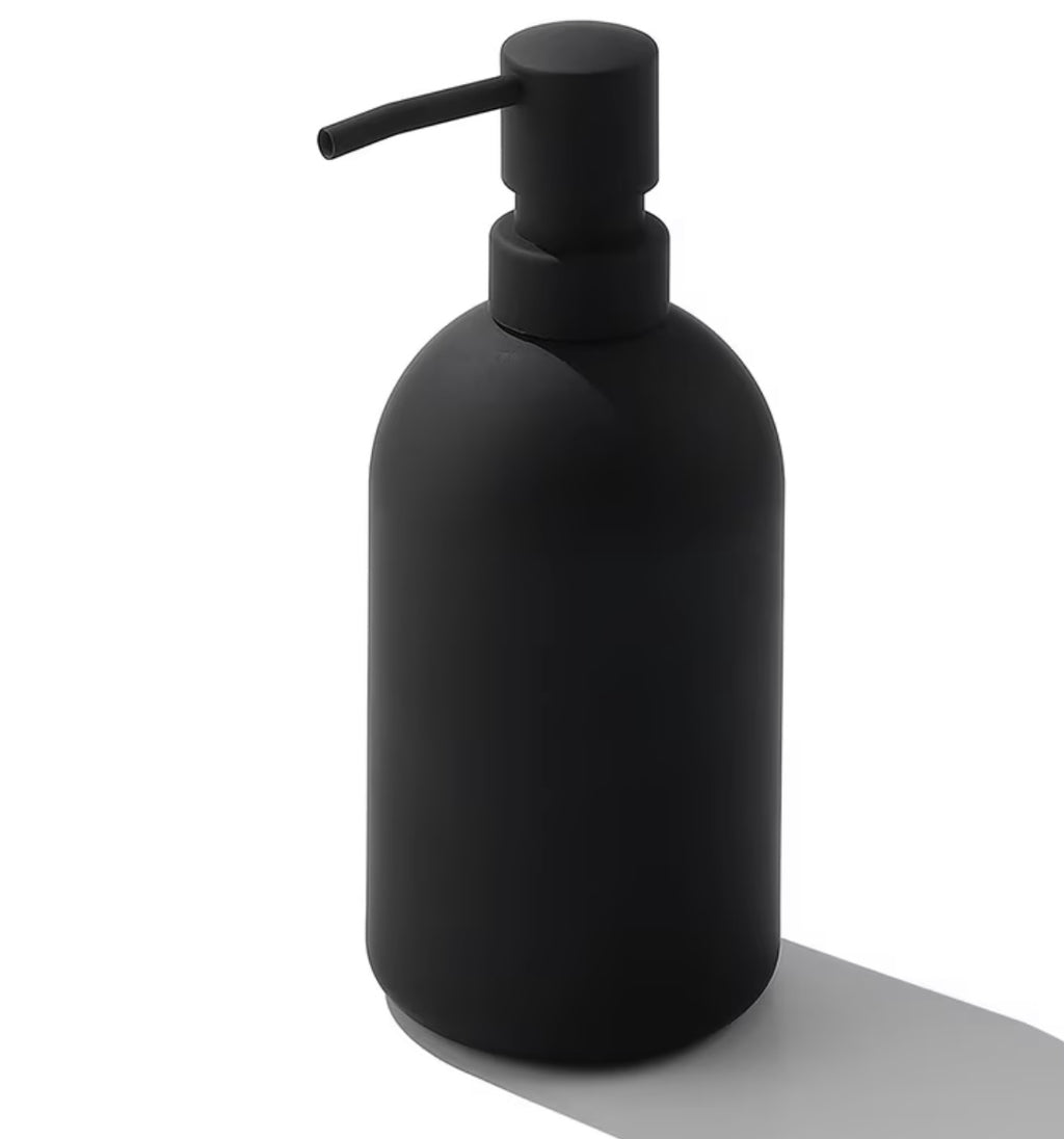 Large capacity opaque black soap dispenser