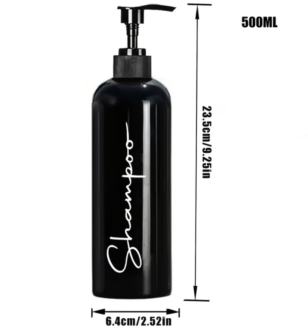 3 pieces of plastic shower bottles