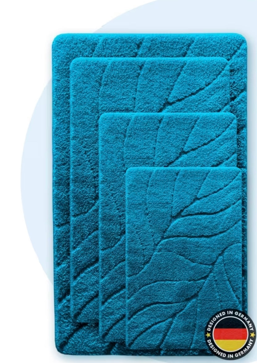 Tappetino da Bagno Extra Morbido con Motivo a Foglie