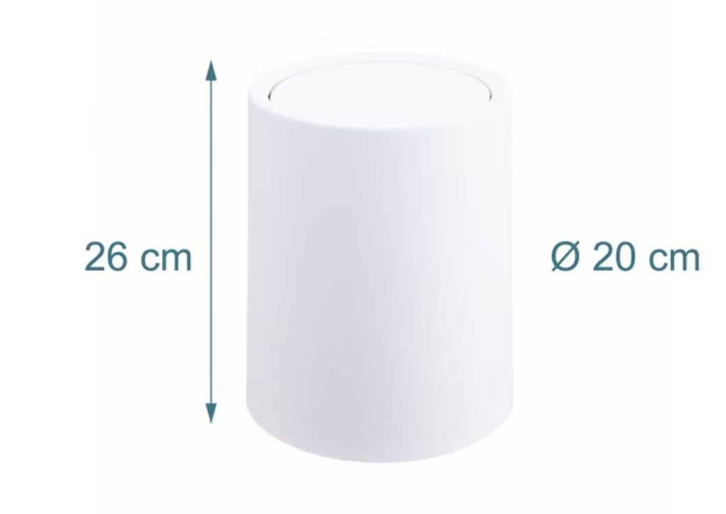 Cestino Cosmetico in bianco - 6 Litri