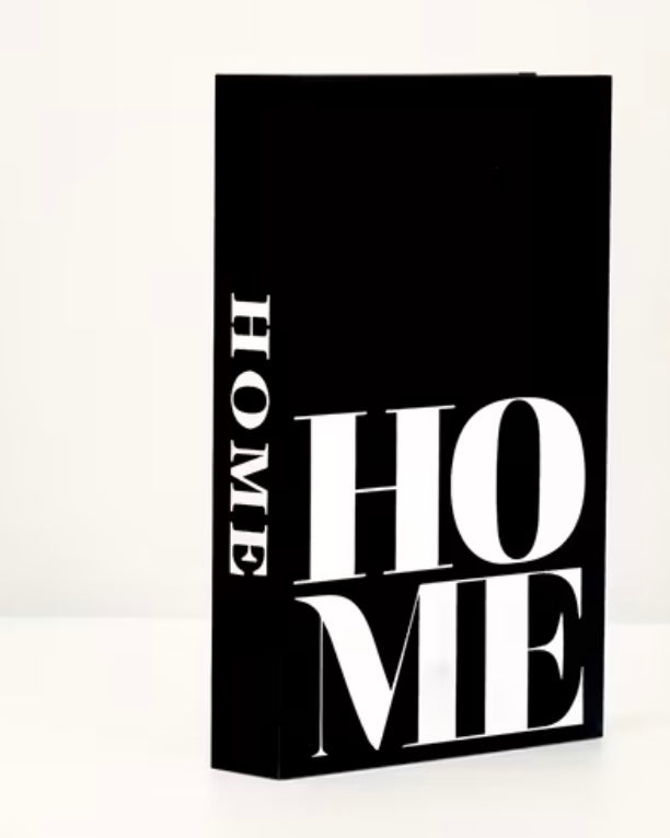 Set of 3 fake decorative books in paper, in black and white