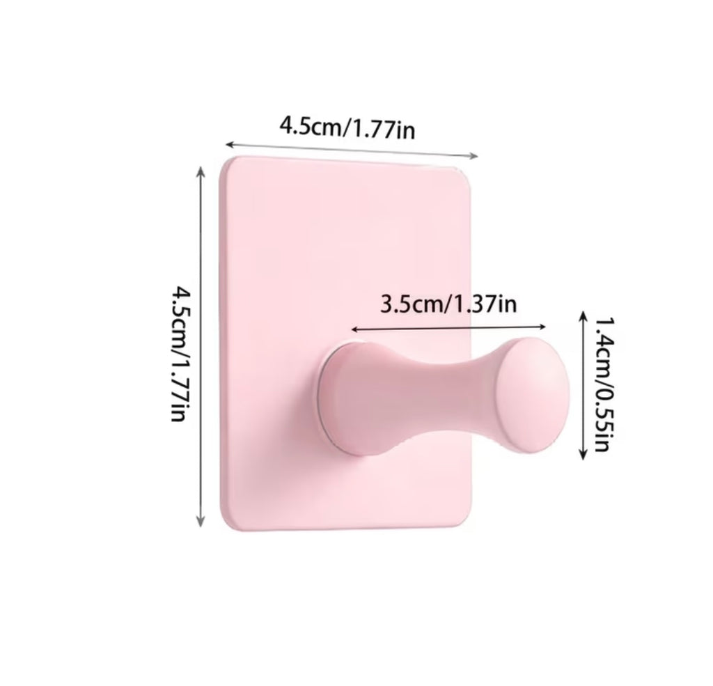 Set of 4 Amoichic hooks designed for use in bathrooms and kitchens