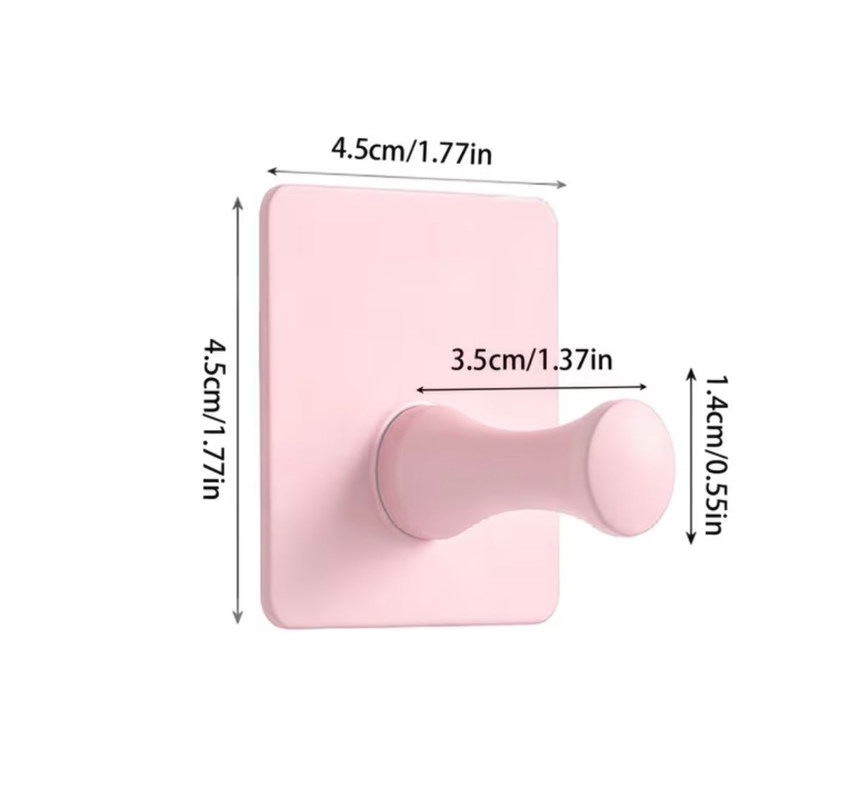 Set of 4 Amoichic hooks designed for use in bathrooms and kitchens