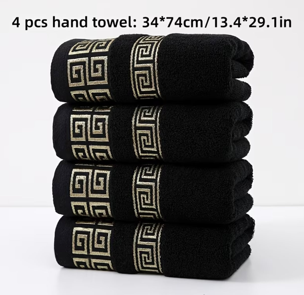 Set of 4 100% Cotton Hand Towels