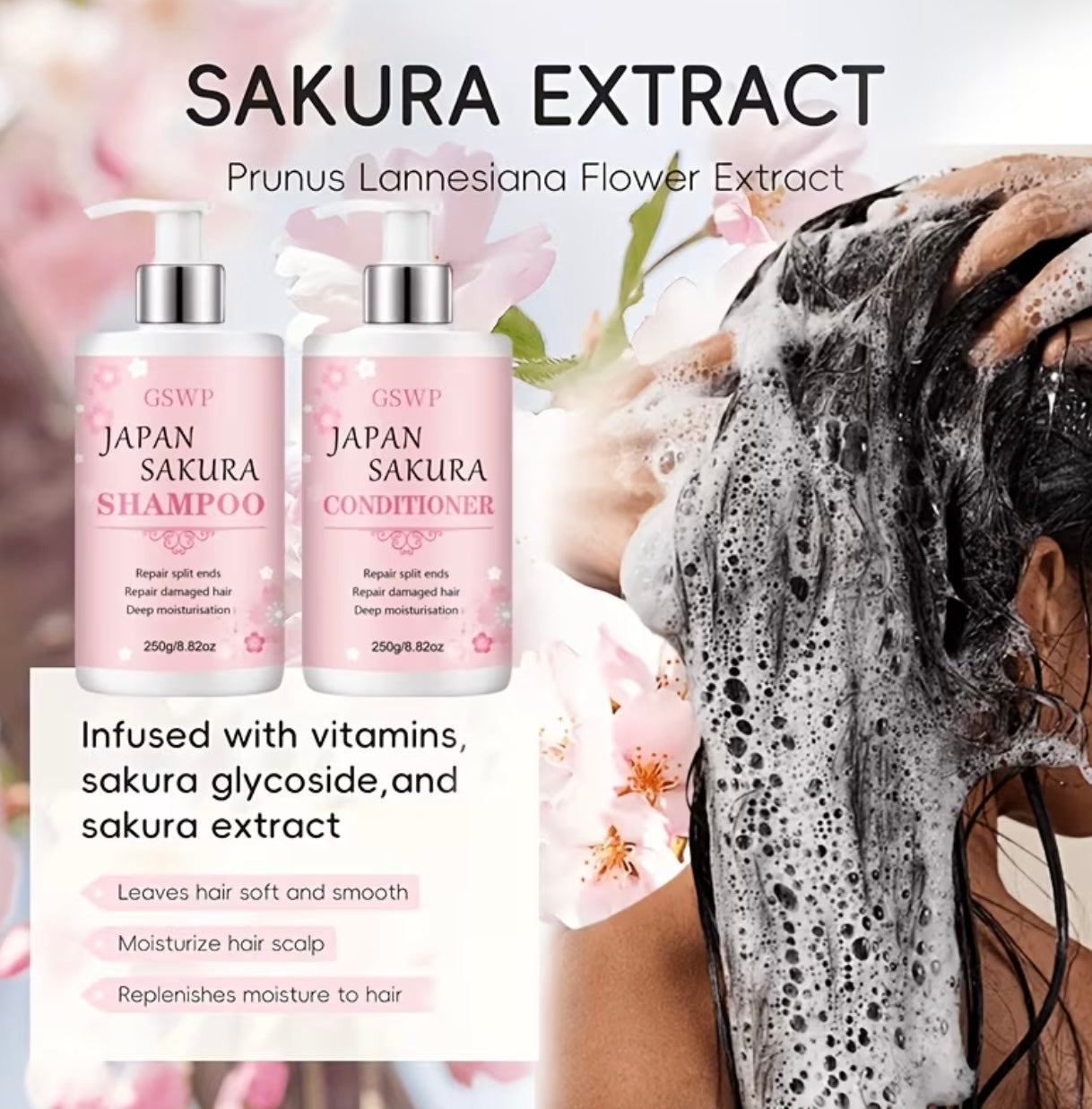 GSWP Sakura Shampoo and Conditioner Set