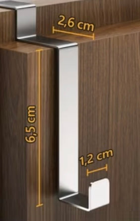 Set di 10 ganci per porta Aurelia Home in acciaio inossidabile