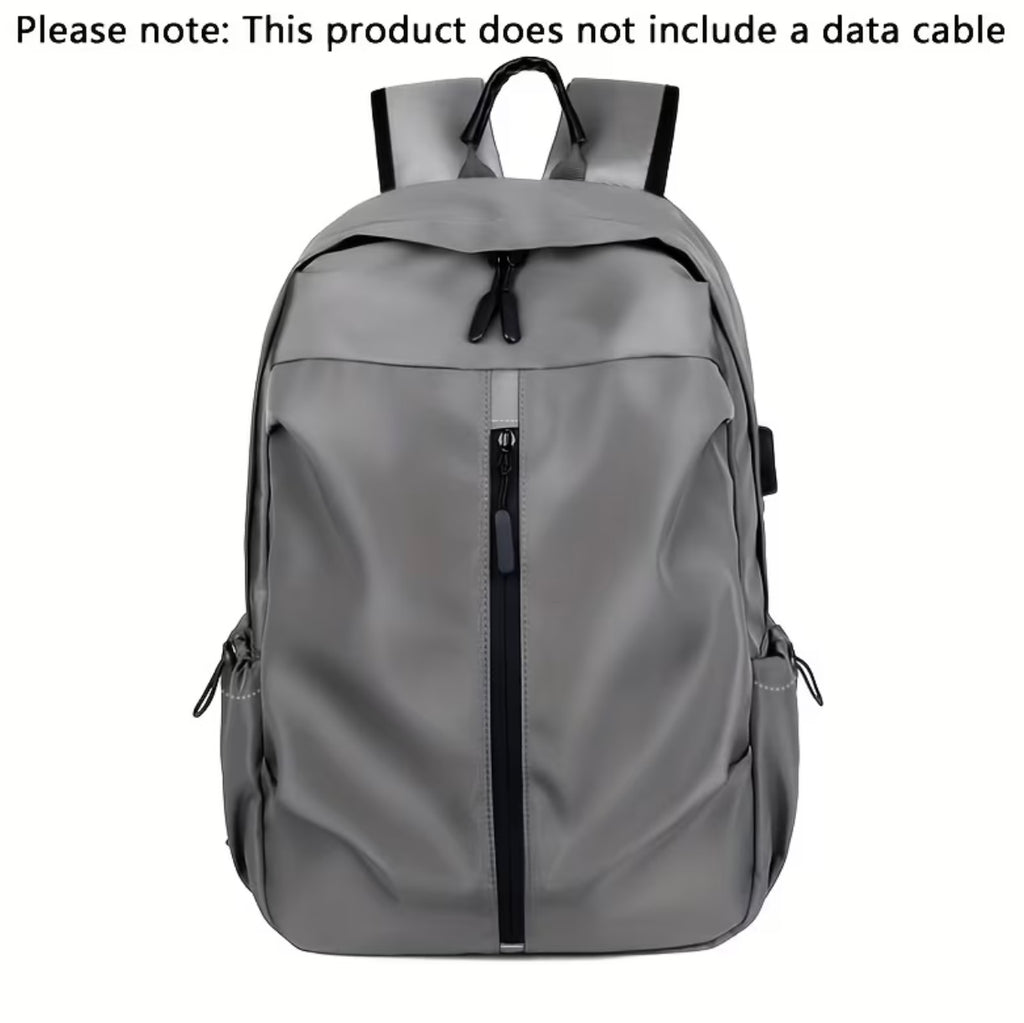 Fashionable unisex backpack in solid colour