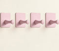 Set of 4 Amoichic hooks designed for use in bathrooms and kitchens