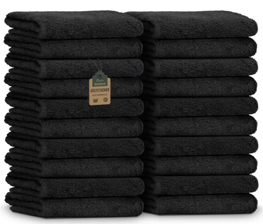 Asciugamani 30x50 cm, Confezione da 20, 100% Cotone