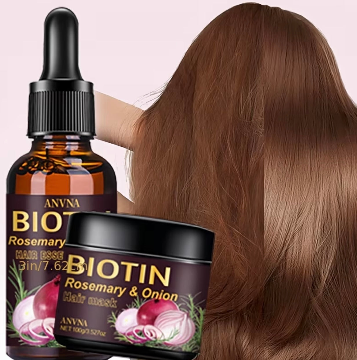 Set of 5 pieces for onion and biotin hair care