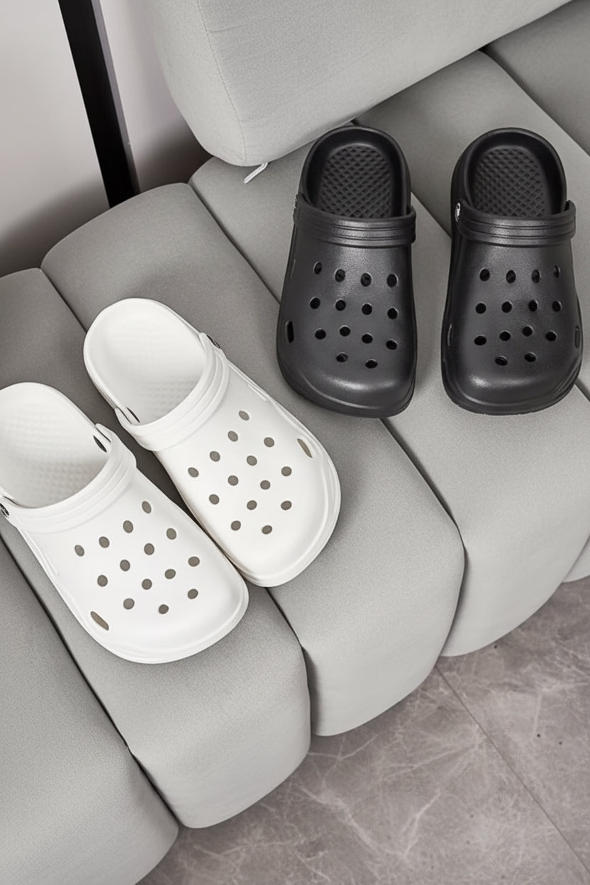Women's shoes with thick non-slip EVA soles with holes