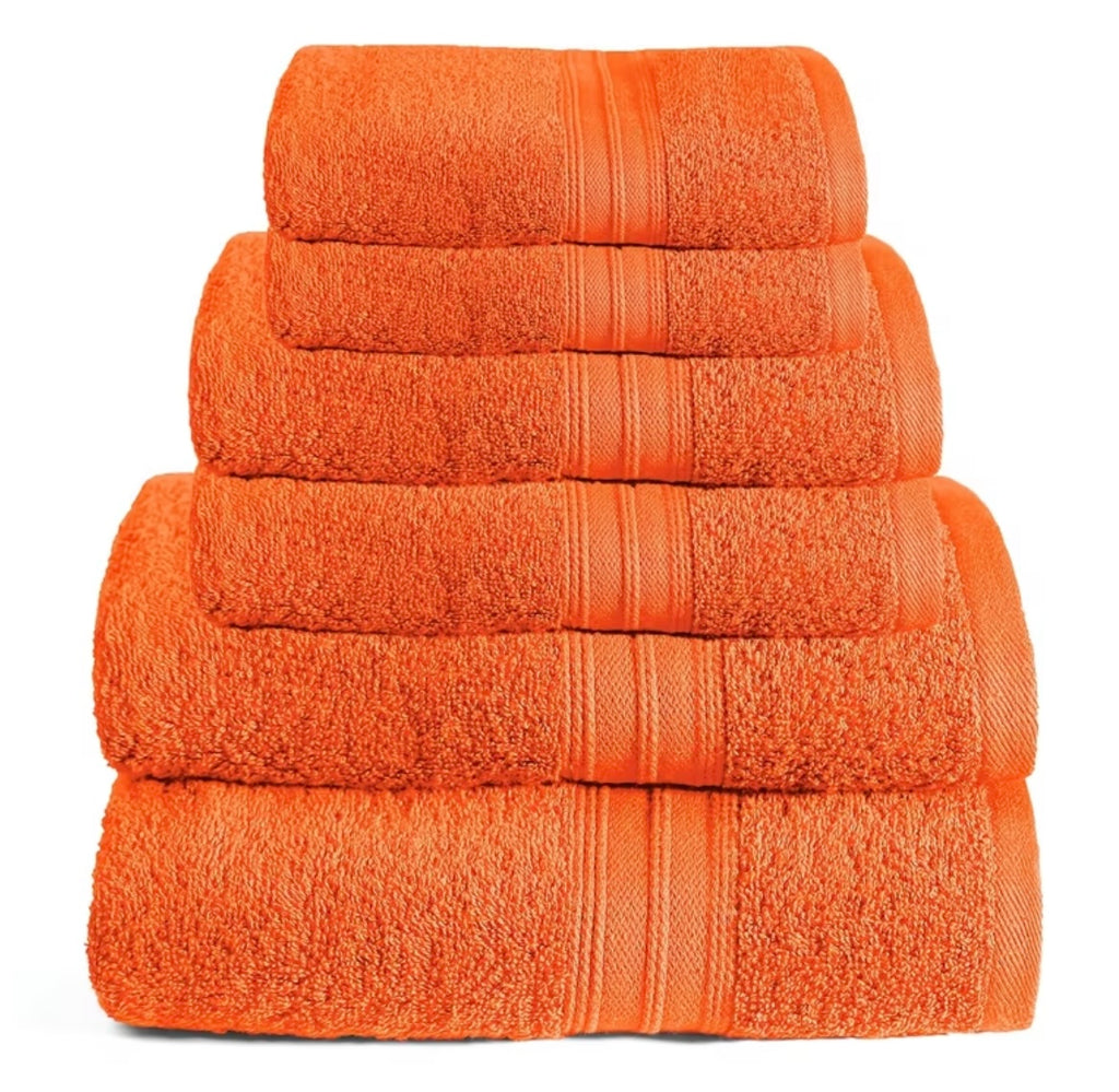 Set di Asciugamani 6 Pezzi 100% Cotone