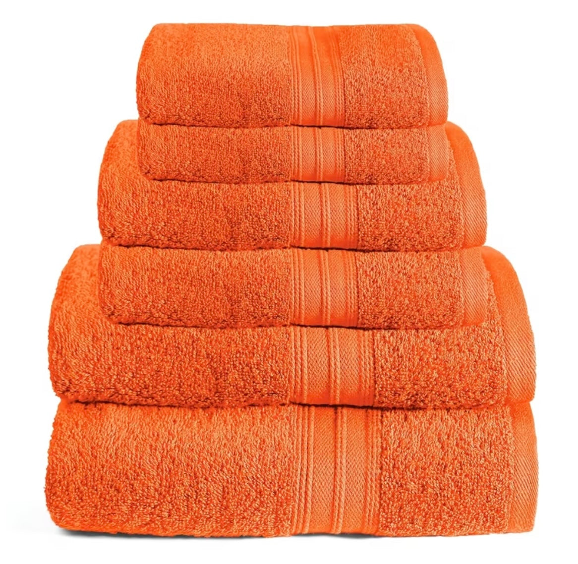 Set di Asciugamani 6 Pezzi 100% Cotone