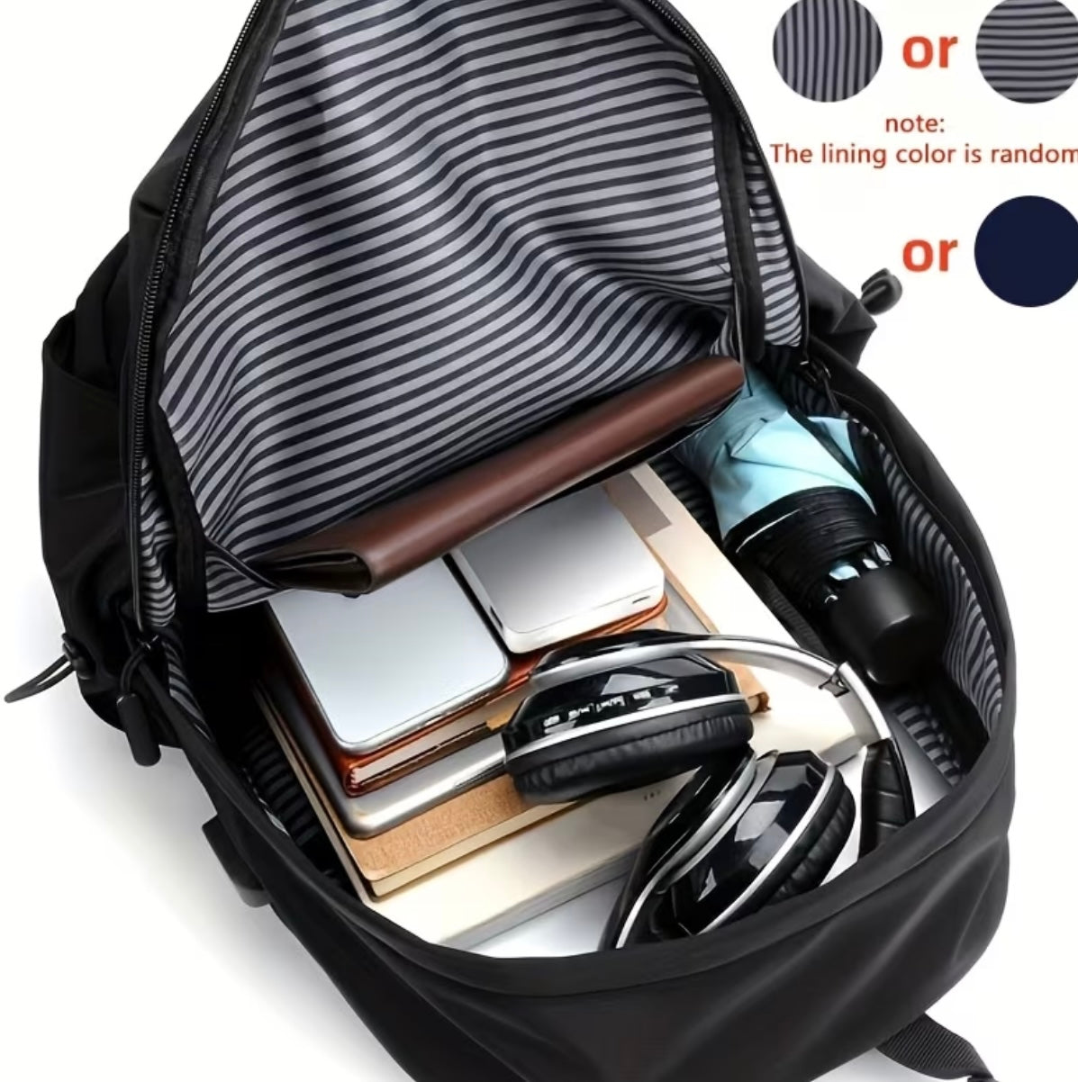 Fashionable unisex backpack in solid colour