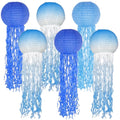 Blue Gradient Paper Lantern Set
