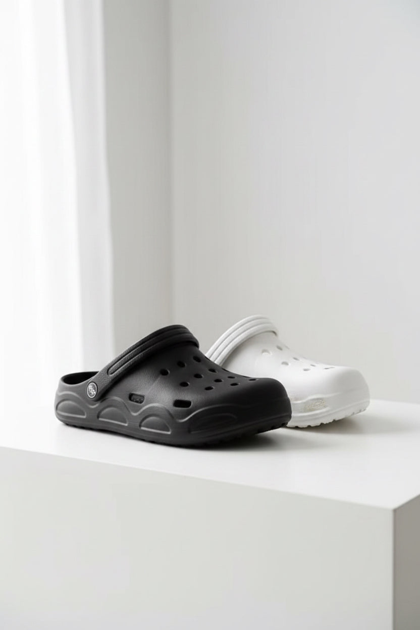 Women's shoes with thick non-slip EVA soles with holes