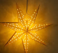 1 pc, White star-shaped pendant (without light), Perforated paper star