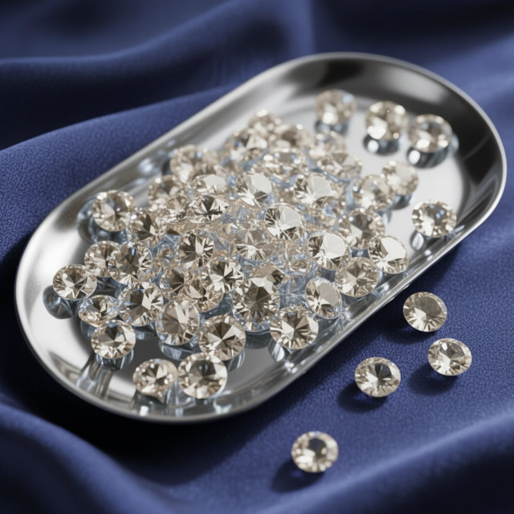5500 pieces of decorations with fake diamonds