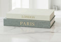 Set of 2 pieces of decorative book boxes that can be opened in linen