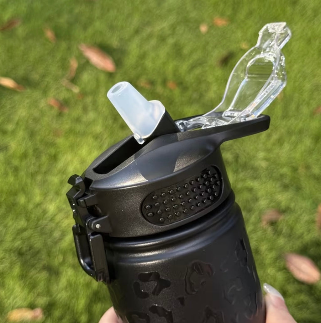 750ml Stainless Steel Thermal Glass with Leopard Print