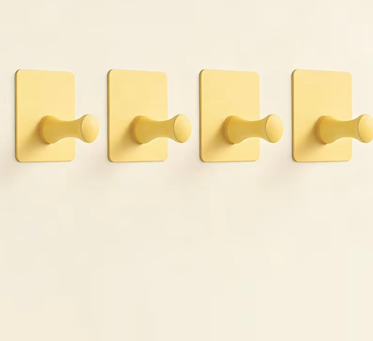 Set of 4 Amoichic hooks designed for use in bathrooms and kitchens