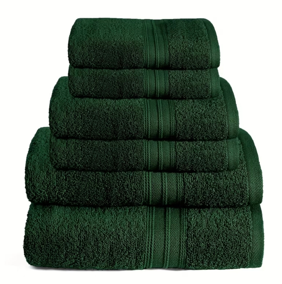 Set di Asciugamani 6 Pezzi 100% Cotone