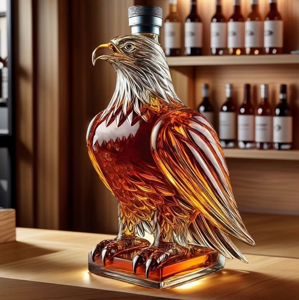 1pc Bottle of Hand Blown Glass Liquor at

Eagle shape