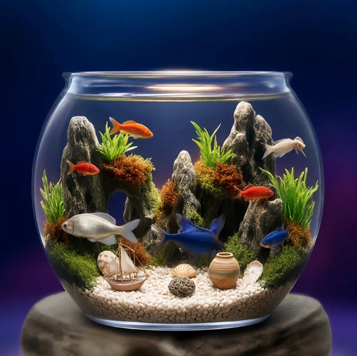 High clarity acrylic spherical aquarium