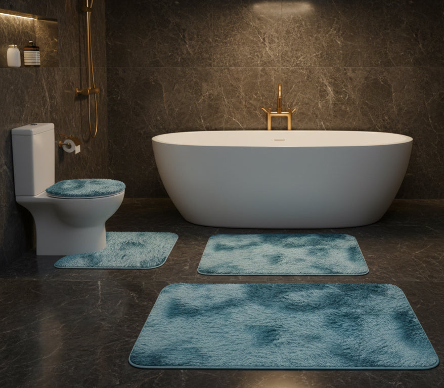 Set of 4 soft bath mats