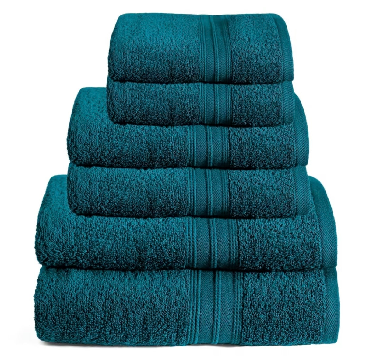 Set di Asciugamani 6 Pezzi 100% Cotone