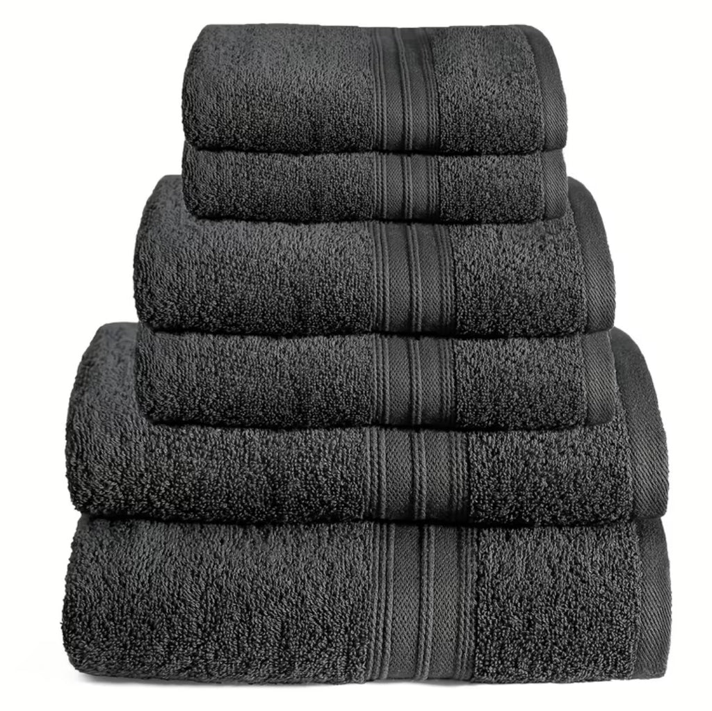 Set di Asciugamani 6 Pezzi 100% Cotone