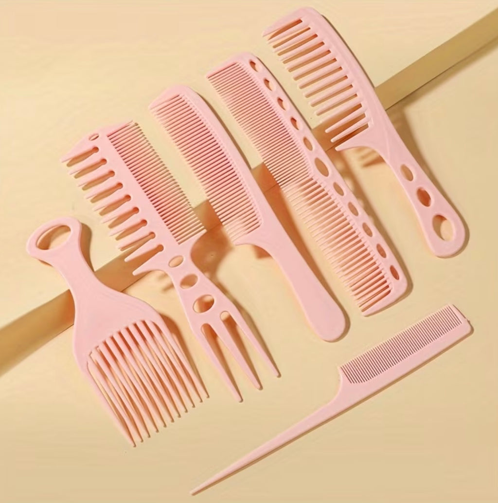 6 Pieces Professional Barber Comb